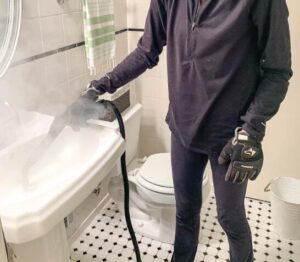 steam clean bathroom sinks